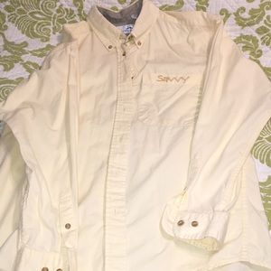 Savvy yellow button down medium